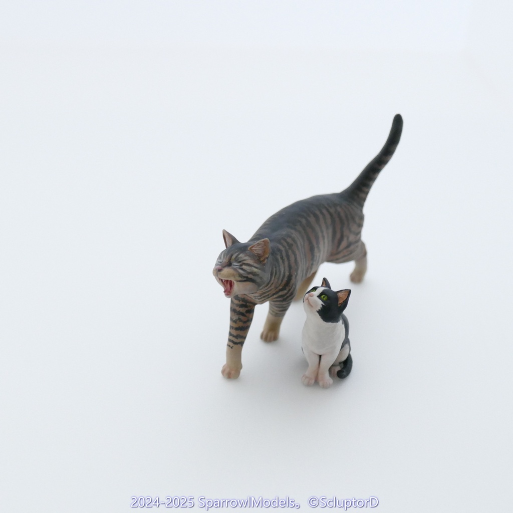 猫と女学生:1/8スケール: ガレージキット