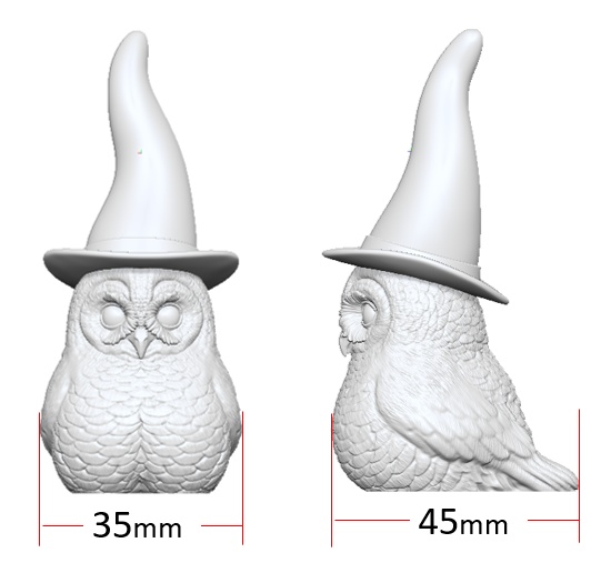 アカアシモリフクロウのリングスタンド ガレージキット