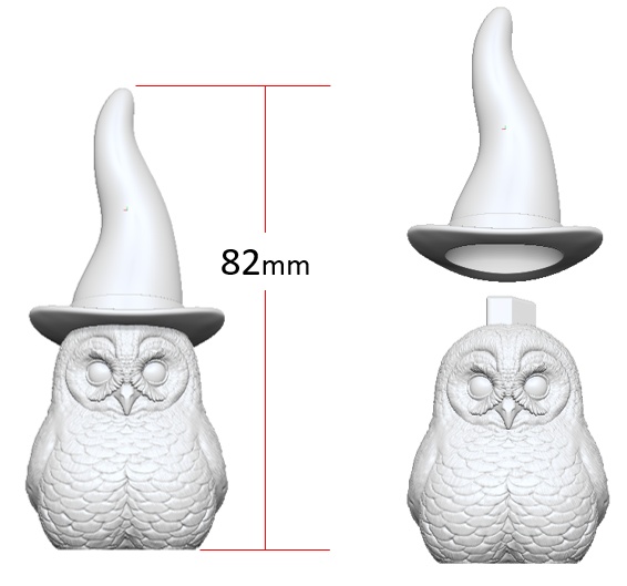 アカアシモリフクロウのリングスタンド ガレージキット