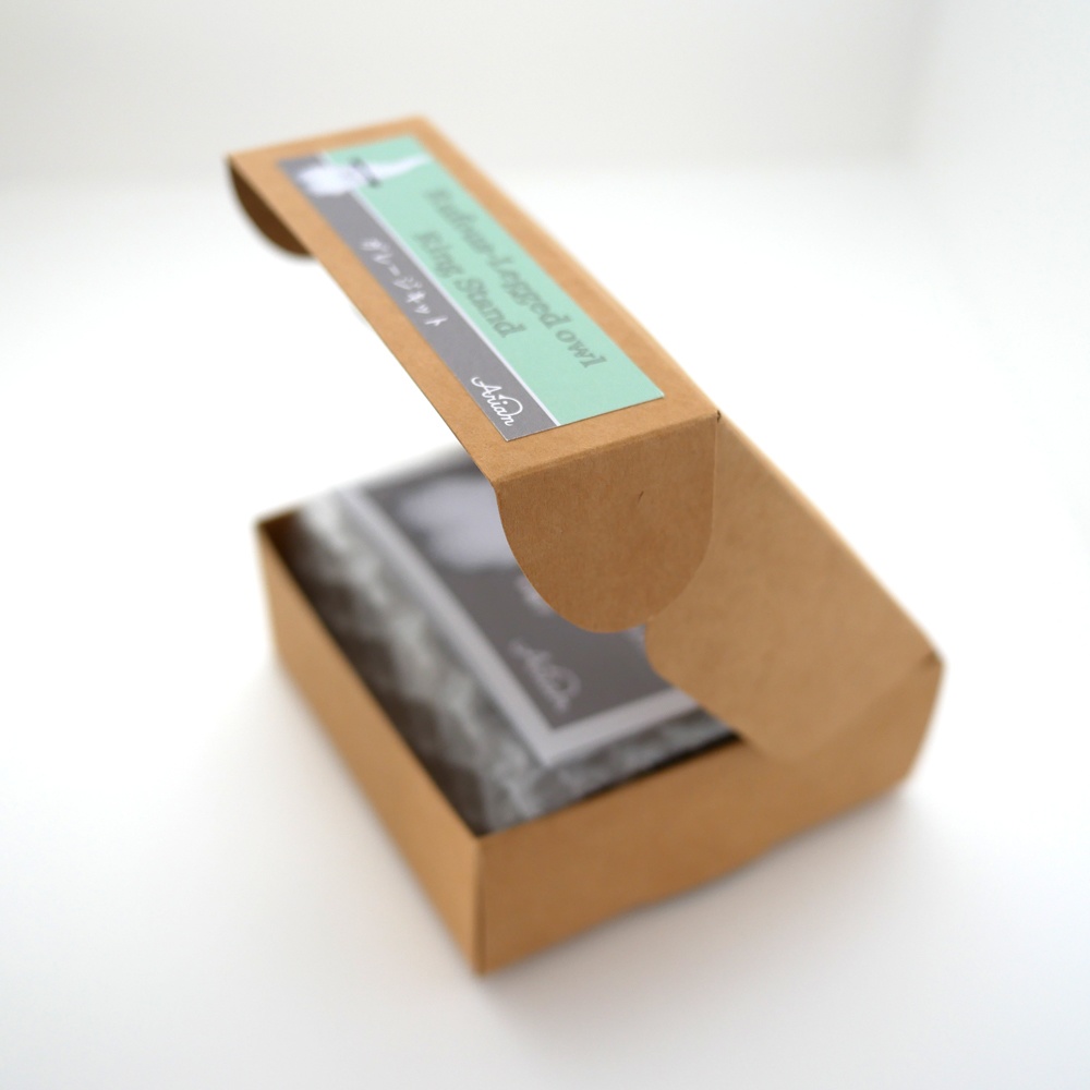 アカアシモリフクロウのリングスタンド ガレージキット