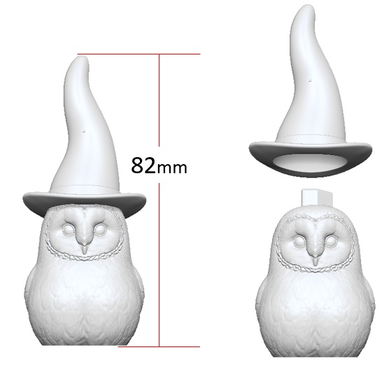 メンフクロウのリングスタンド ガレージキット