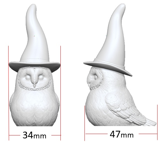 メンフクロウのリングスタンド ガレージキット