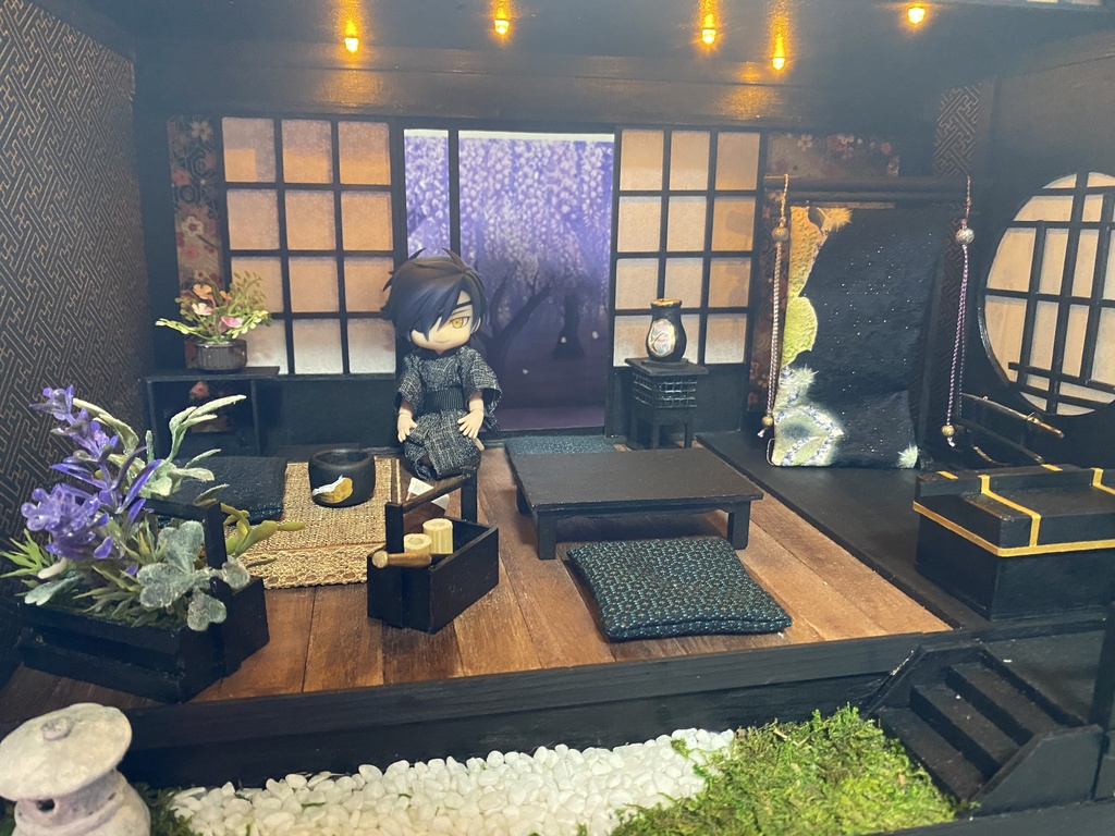 1/12サイズ ドールハウス 黒い和室
