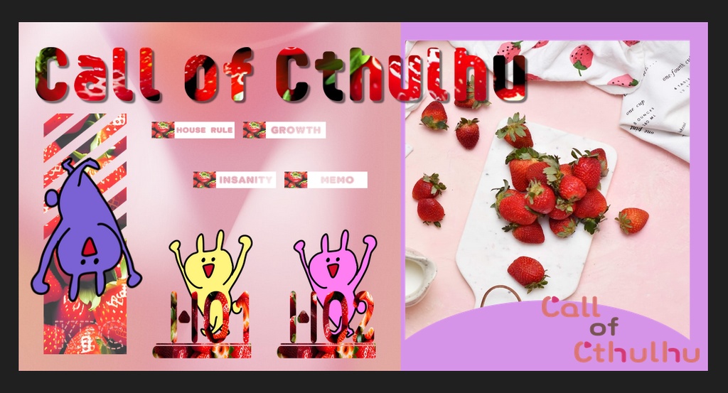 【無料有】いちごが可愛い!TRPGコマ・ハウスルール素材