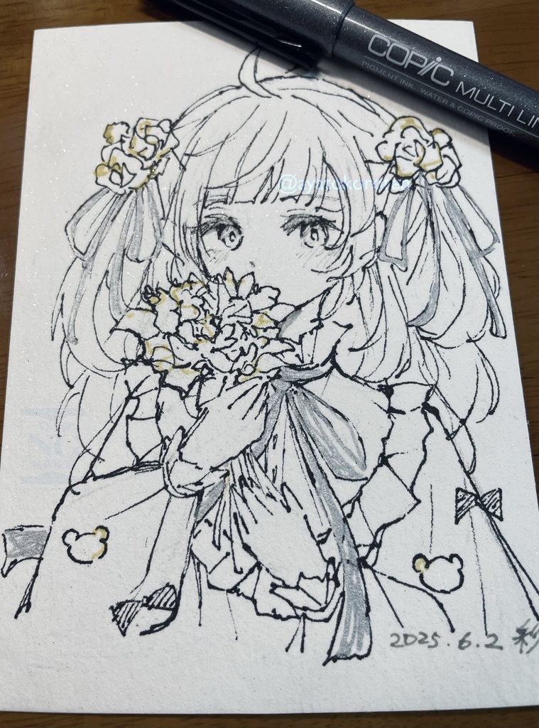 【ミニ原画】ペン画ドローイング