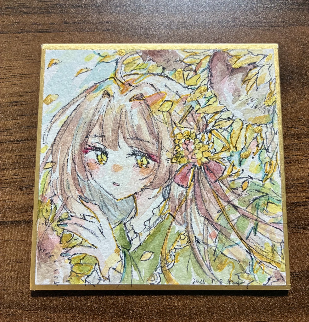 【ミニ原画】落陽の向日葵