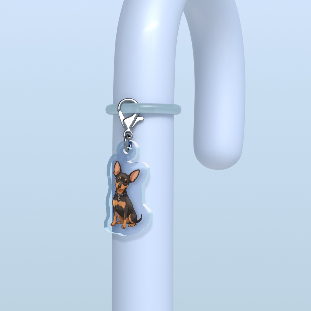 【pixivFACTORYから発送】ミニチュアピンシャーおすわりチャーム