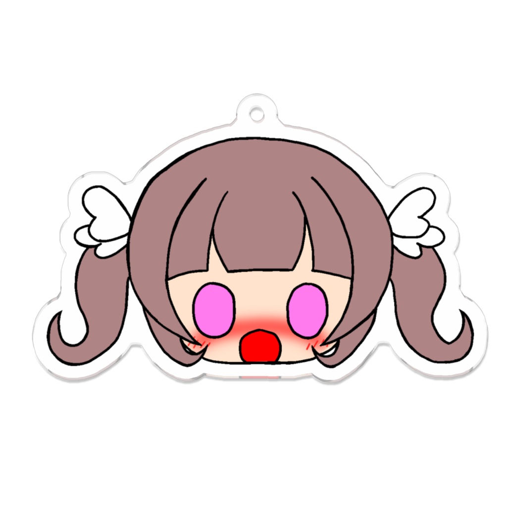 こはねフェイスアクキー(ツインテ照れ顔)