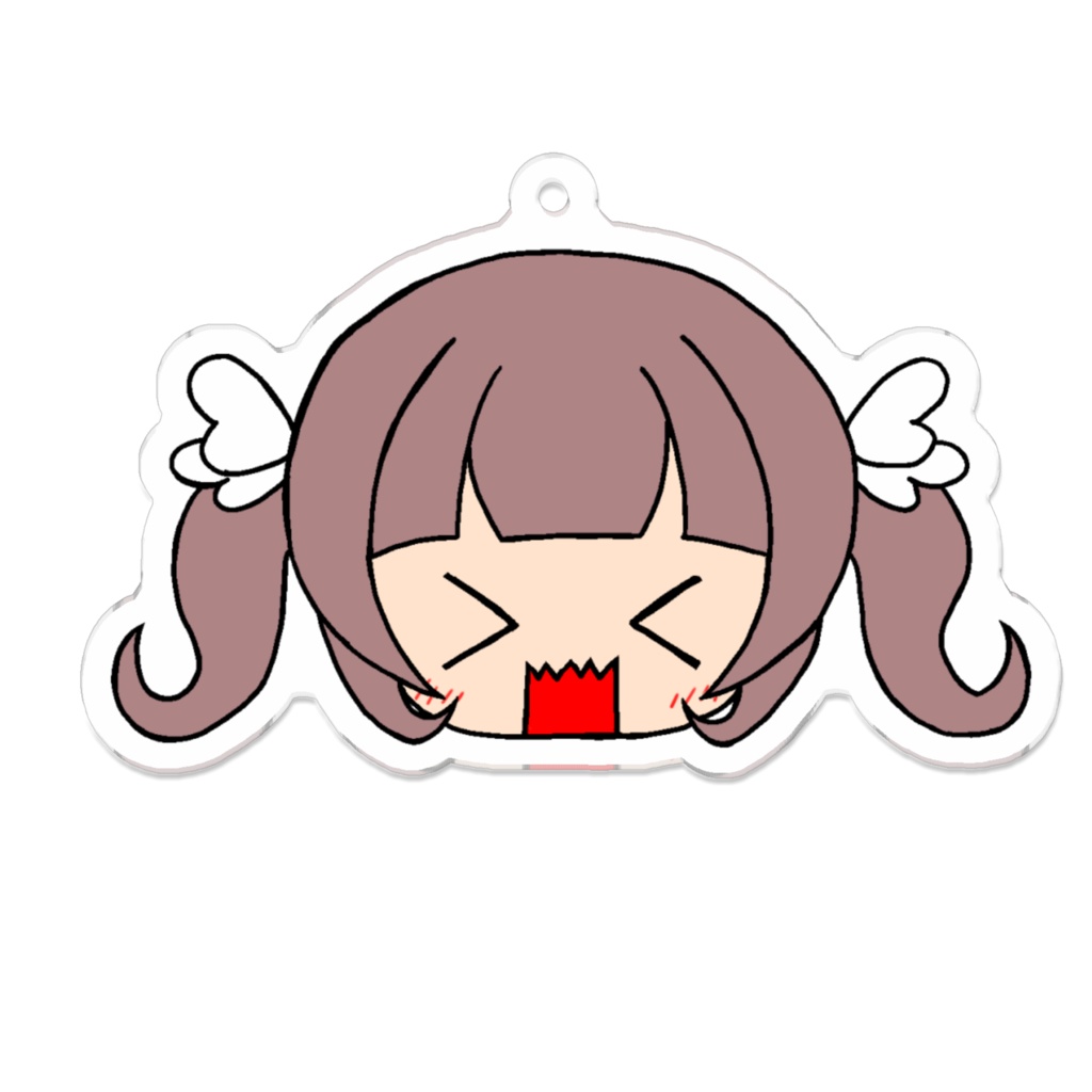 こはねフェイスアクキー(ツインテにゃ!の顔)