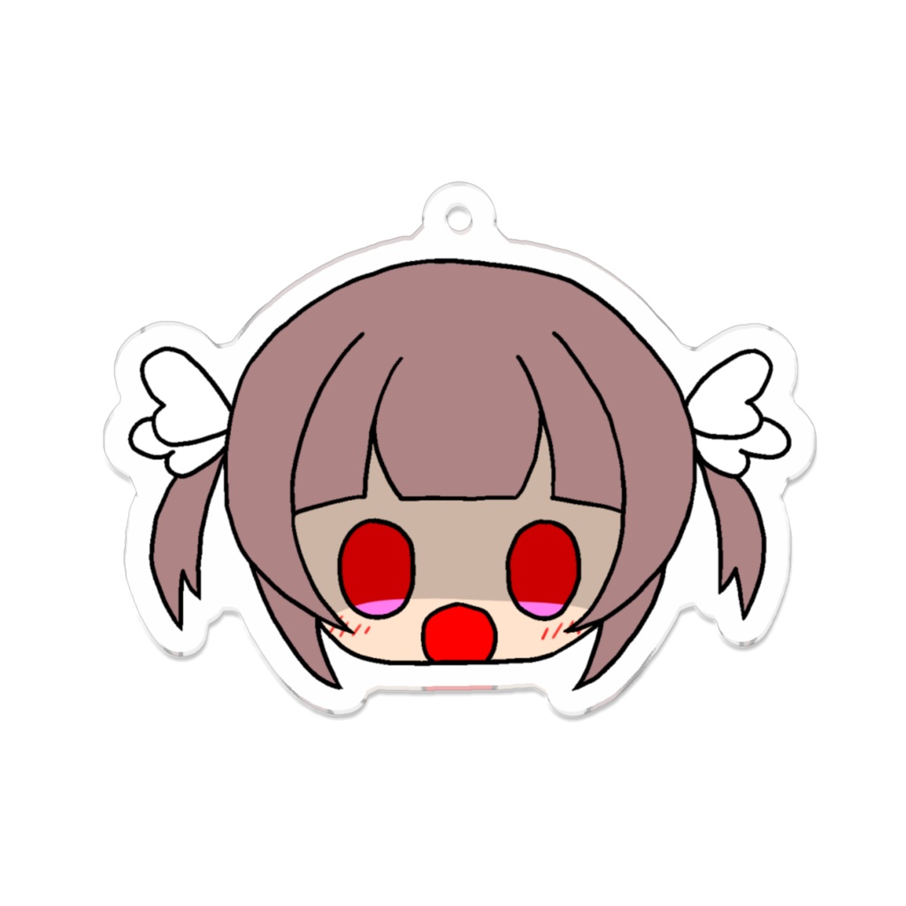 こはねフェイスアクキー(ハーフツインヤンデレ)