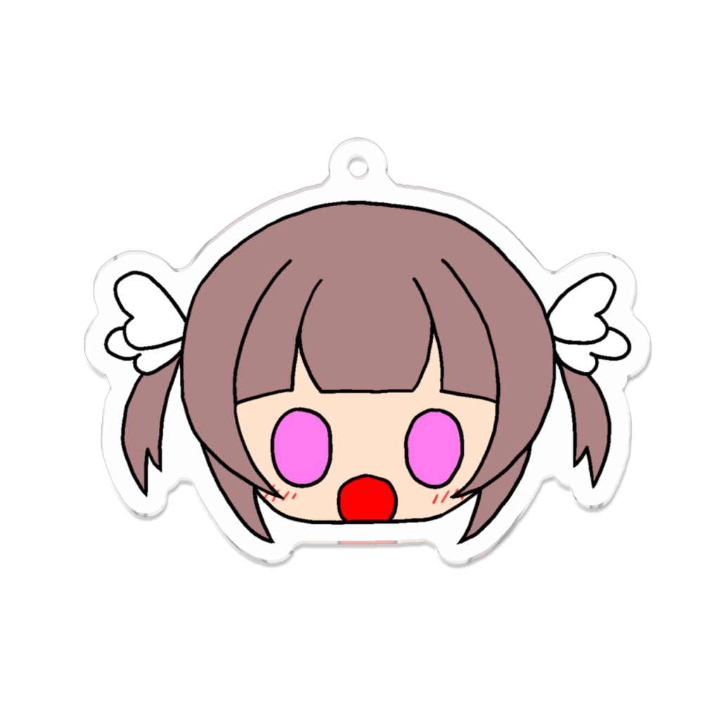 こはねフェイスアクキー(ハーフツインポカーン顔)