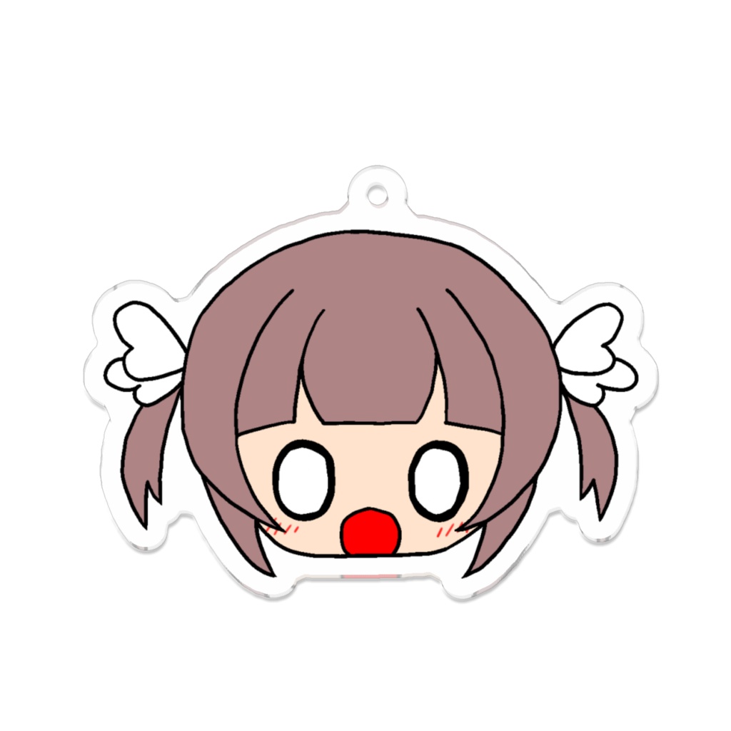 こはねフェイスアクキー(ハーフツインびっくり)