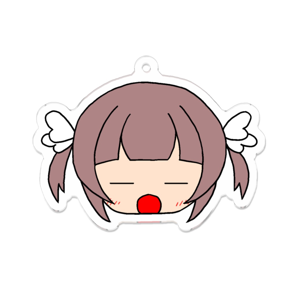 こはねフェイスアクキー(ハーフツインねむねむ)