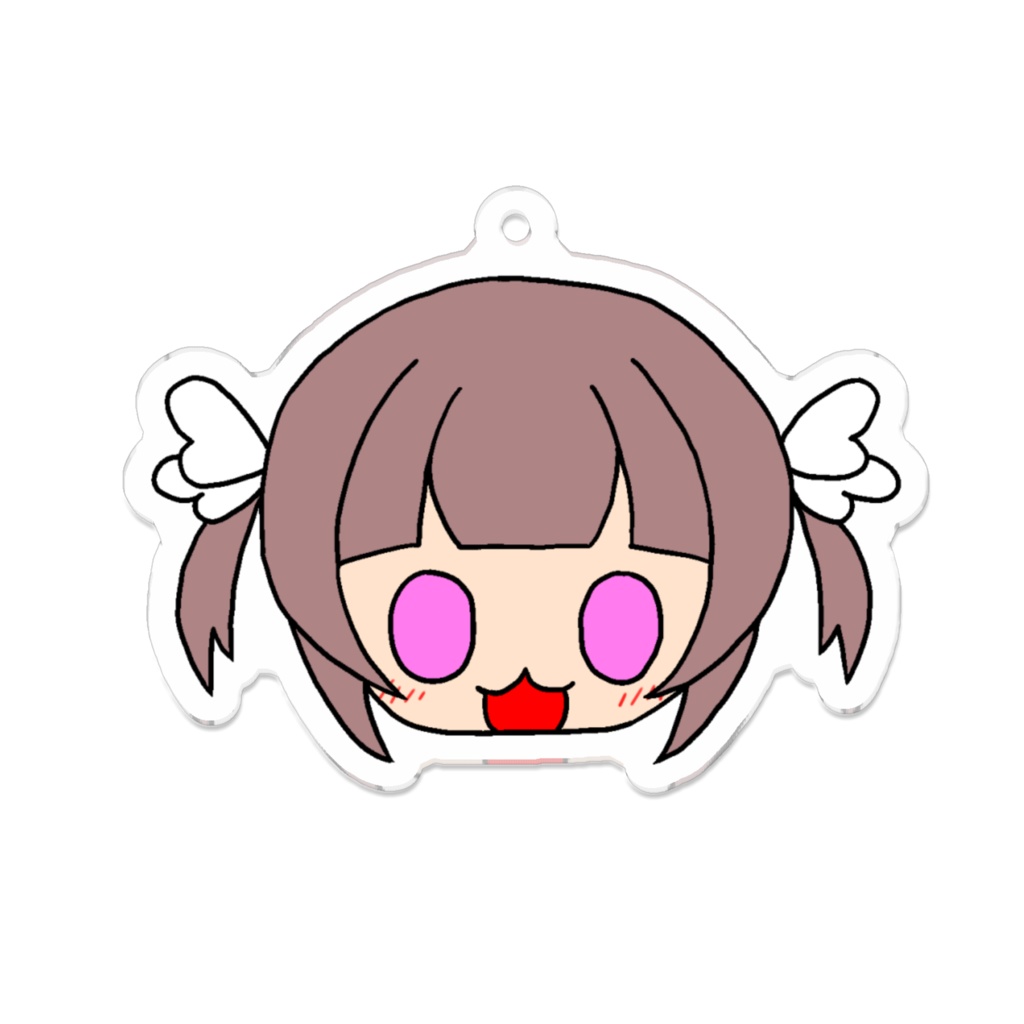 こはねフェイスアクキー(ハーフツインにゃ!の顔)