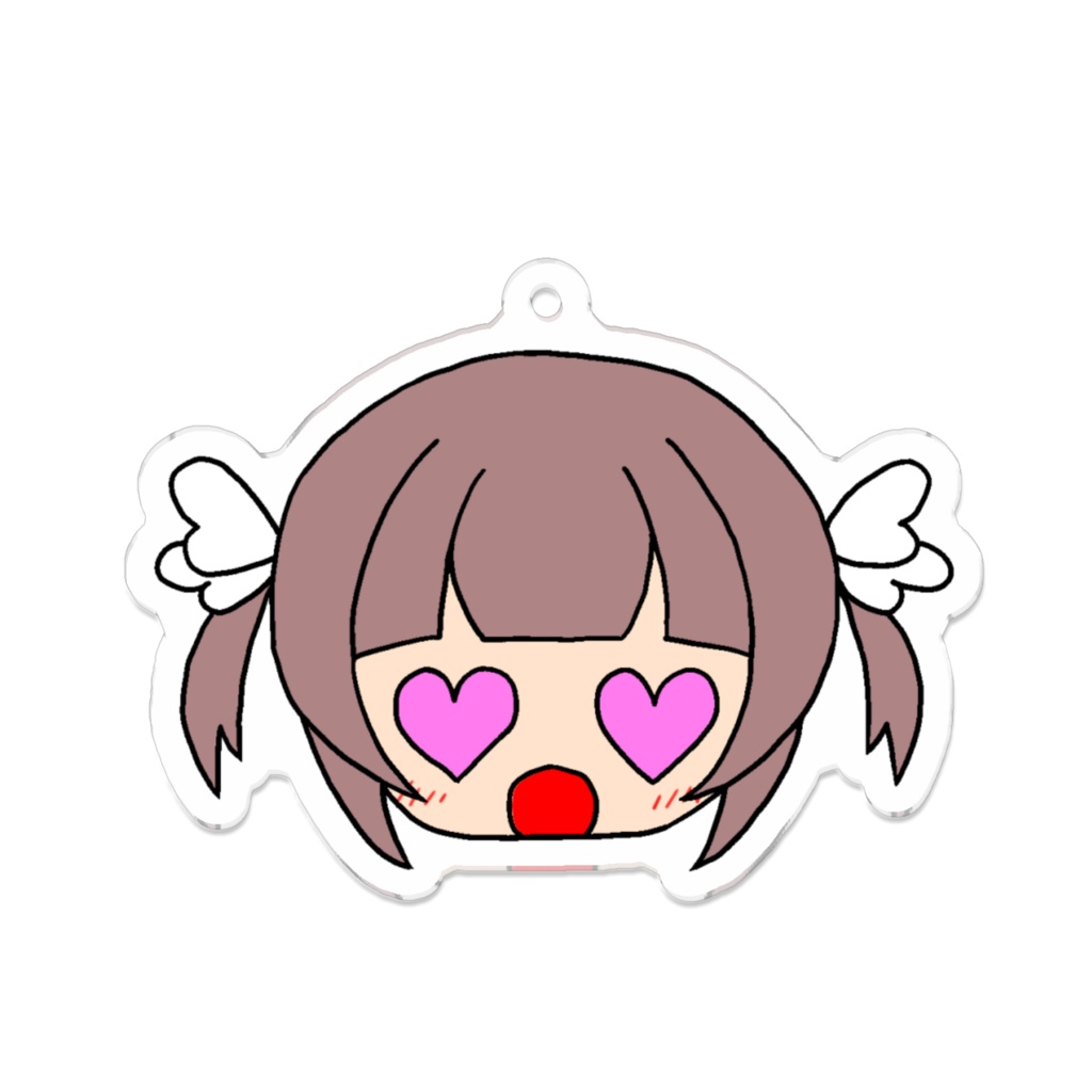 こはねフェイスアクキー(ハーフツインハート)