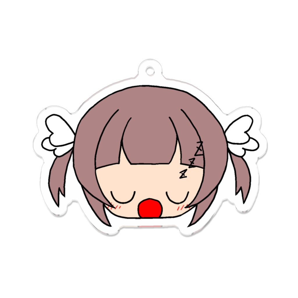 こはねフェイスアクキー(ハーフツイン寝顔)