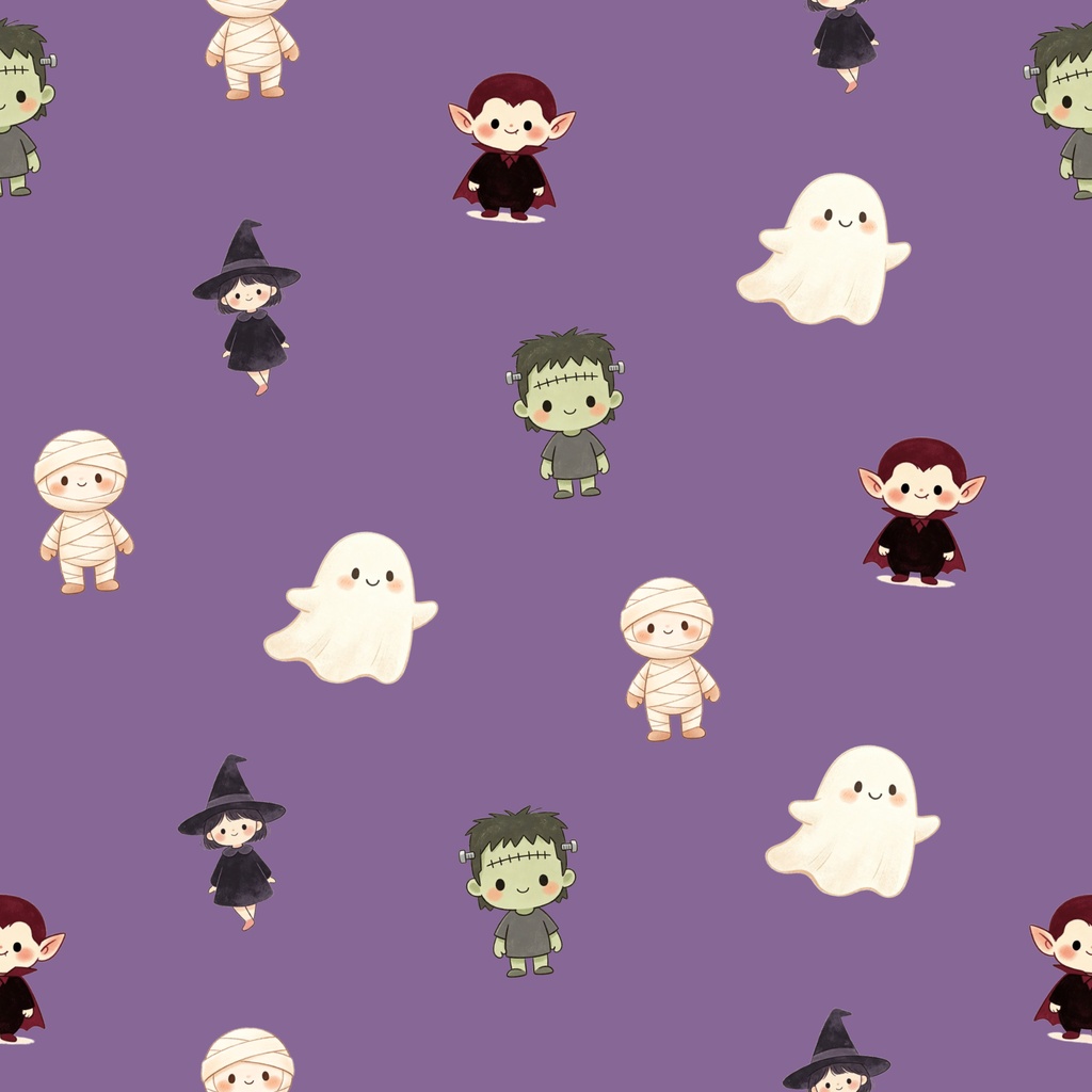 【5枚セット】ハロウィン デジタルペーパー|シームレス・デジタル手帳・背景素材・手帳素材