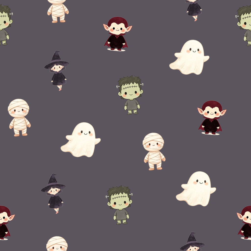 【5枚セット】ハロウィン デジタルペーパー|シームレス・デジタル手帳・背景素材・手帳素材