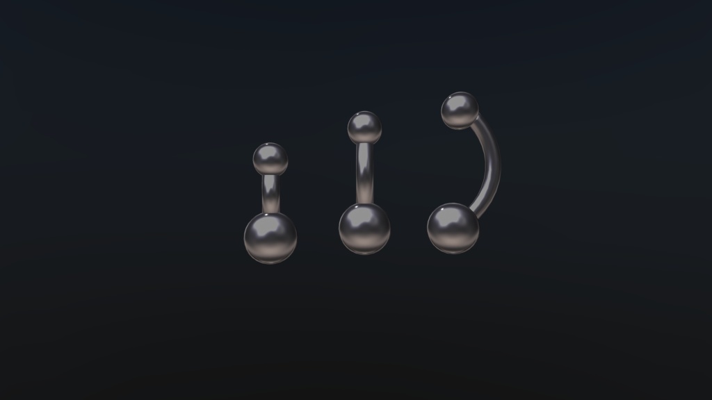 【3Dモデル】RyuZ Skull Pierce set スカルピアスセット【VRC想定】