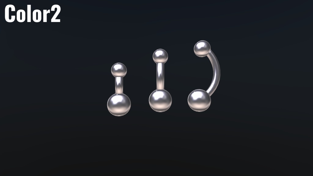 【3Dモデル】RyuZ Skull Pierce set スカルピアスセット【VRC想定】