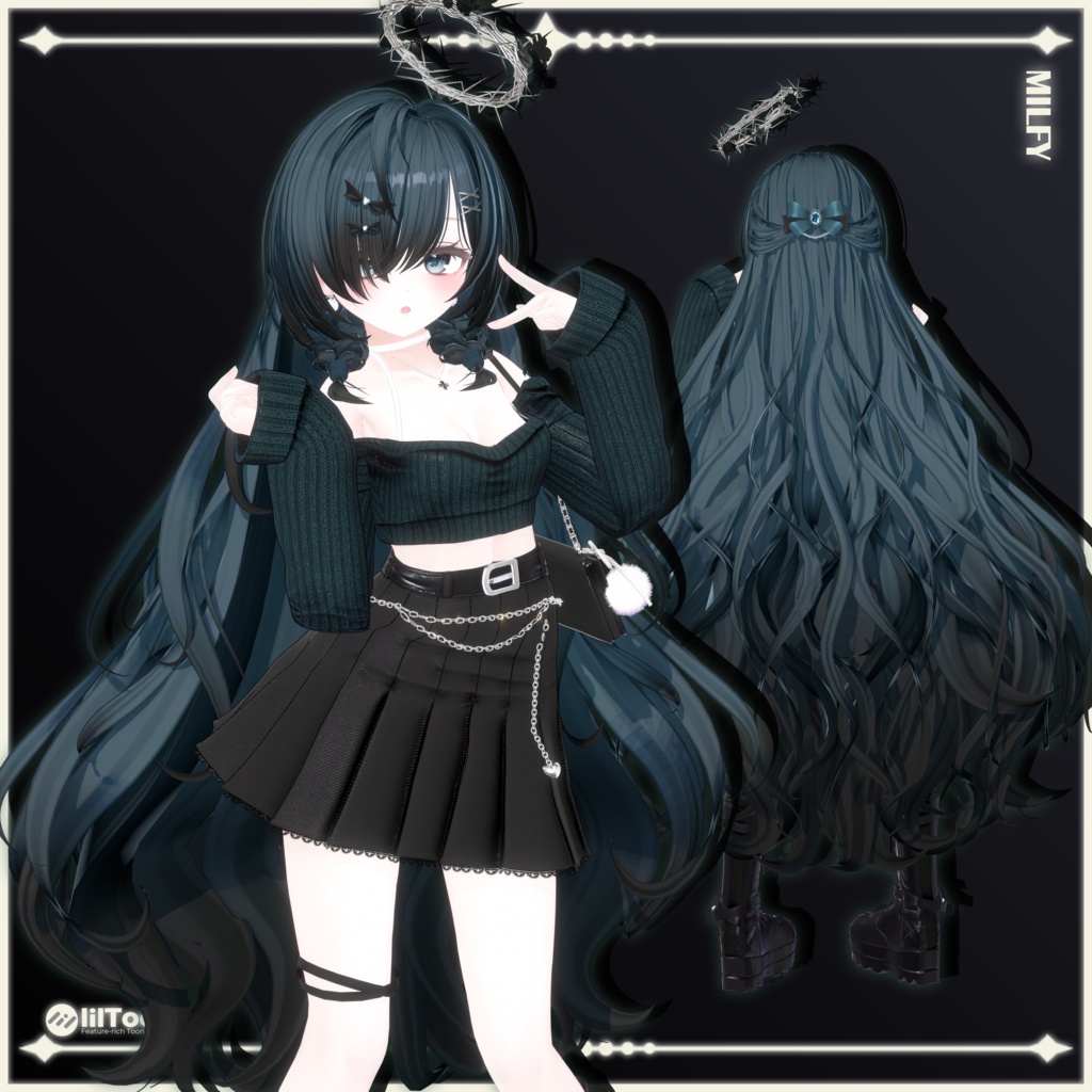 【23 avatars】【VRChat Hair】Lullaby & Lament