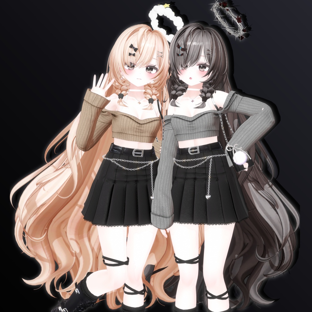 【23 avatars】【VRChat Hair】Lullaby & Lament