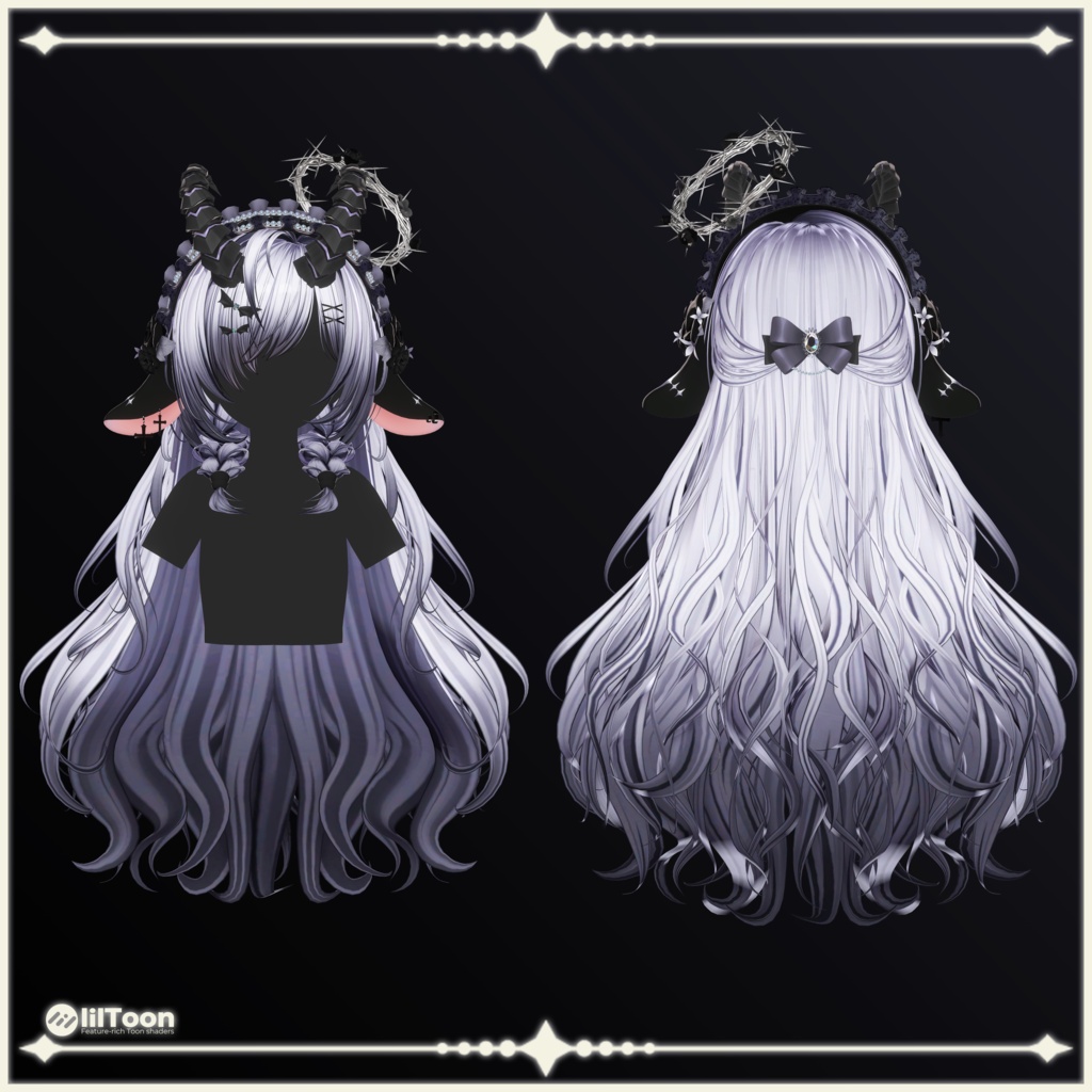 【23 avatars】【VRChat Hair】Lullaby & Lament