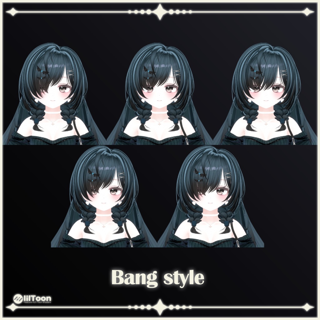 【23 avatars】【VRChat Hair】Lullaby & Lament
