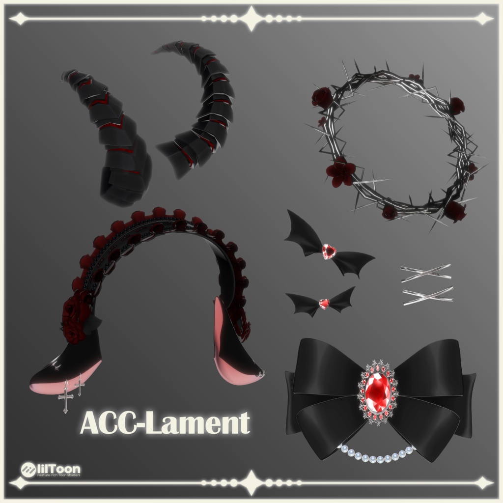 【23 avatars】【VRChat Hair】Lullaby & Lament