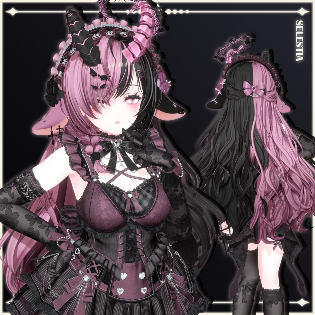 【23 avatars】【VRChat Hair】Lullaby & Lament
