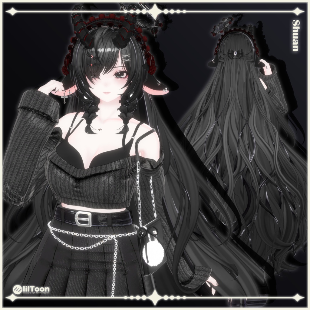 【23 avatars】【VRChat Hair】Lullaby & Lament