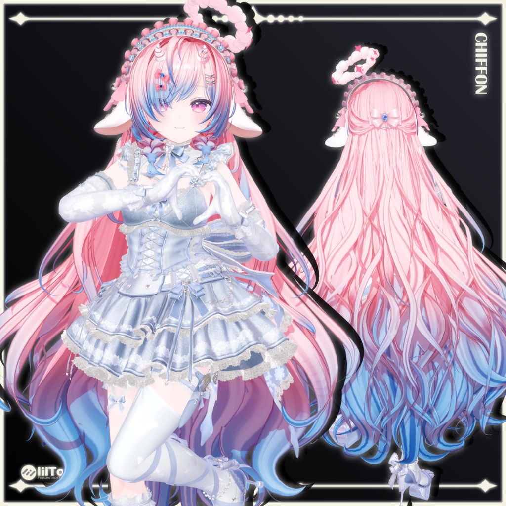 【23 avatars】【VRChat Hair】Lullaby & Lament