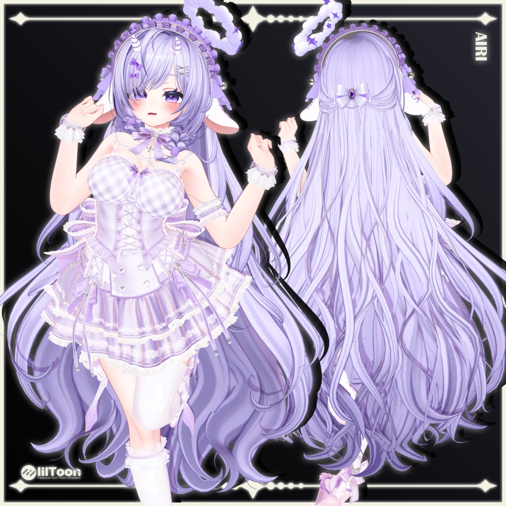 【23 avatars】【VRChat Hair】Lullaby & Lament