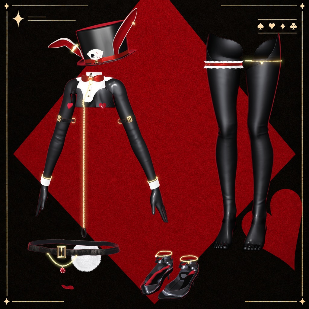 【10/30発売】Wild Card Bunny ─ 逆バニー【11アバター対応】【VRChat】