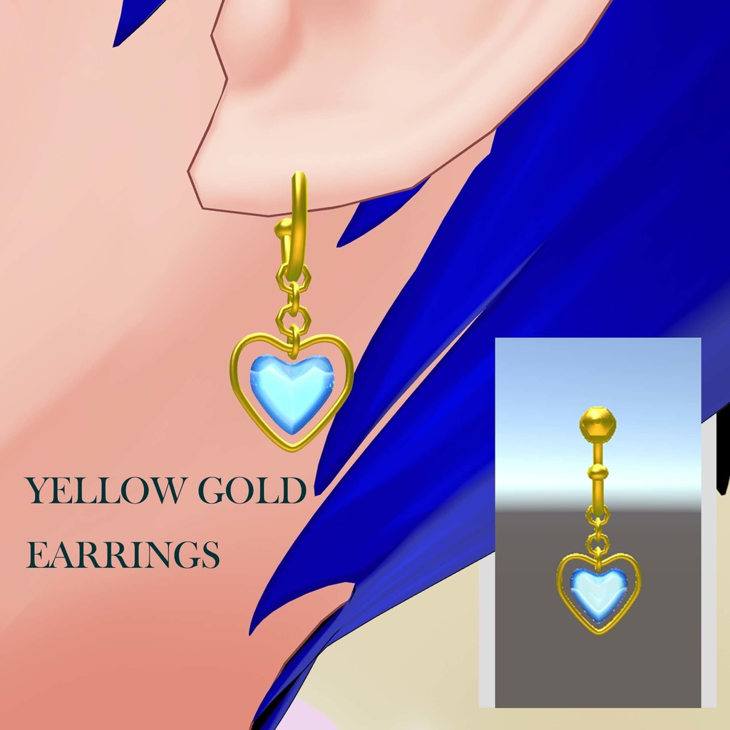 [ 無料 ]  ハートのイヤリング　Gold Earrings