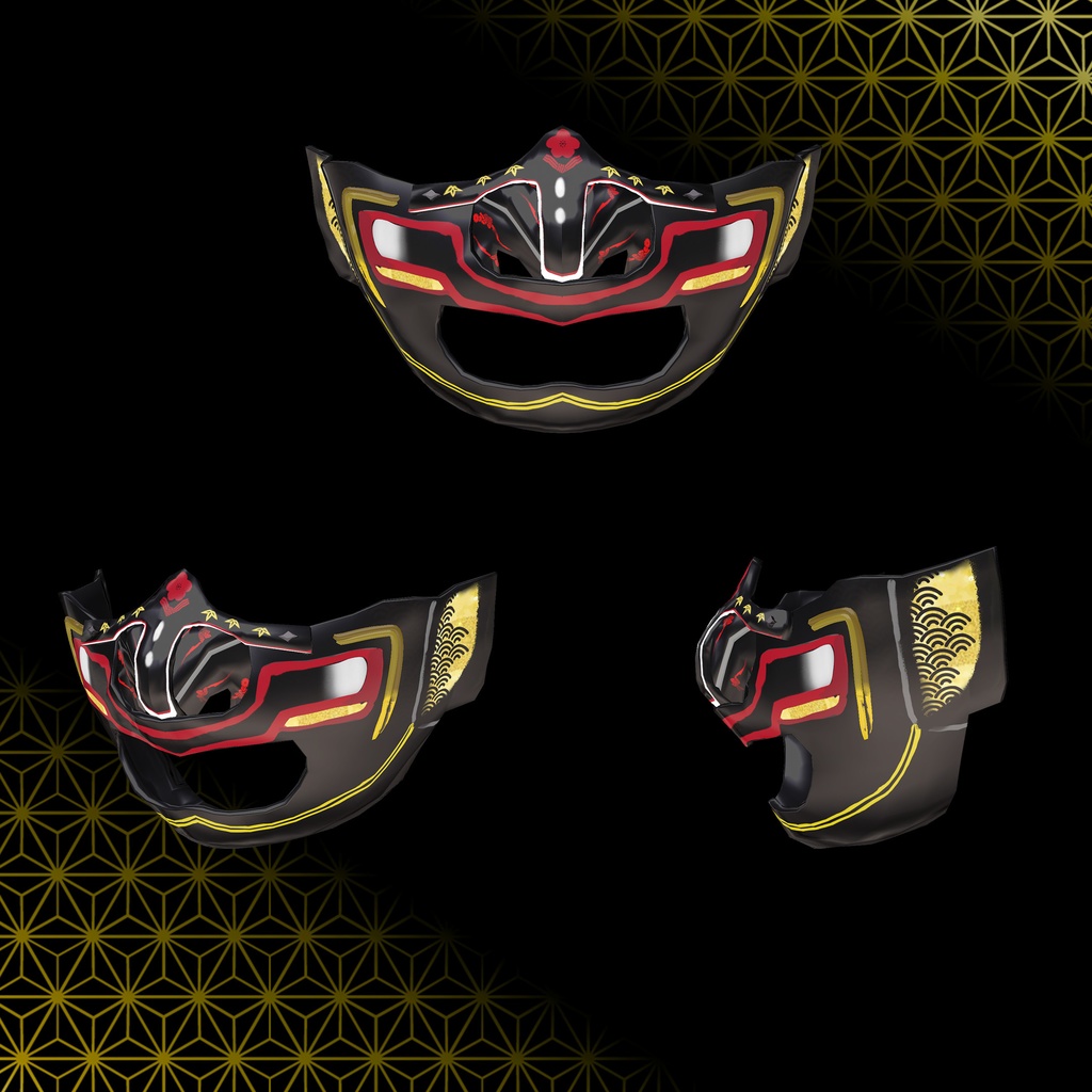 侍MASK 甲冑 面頬