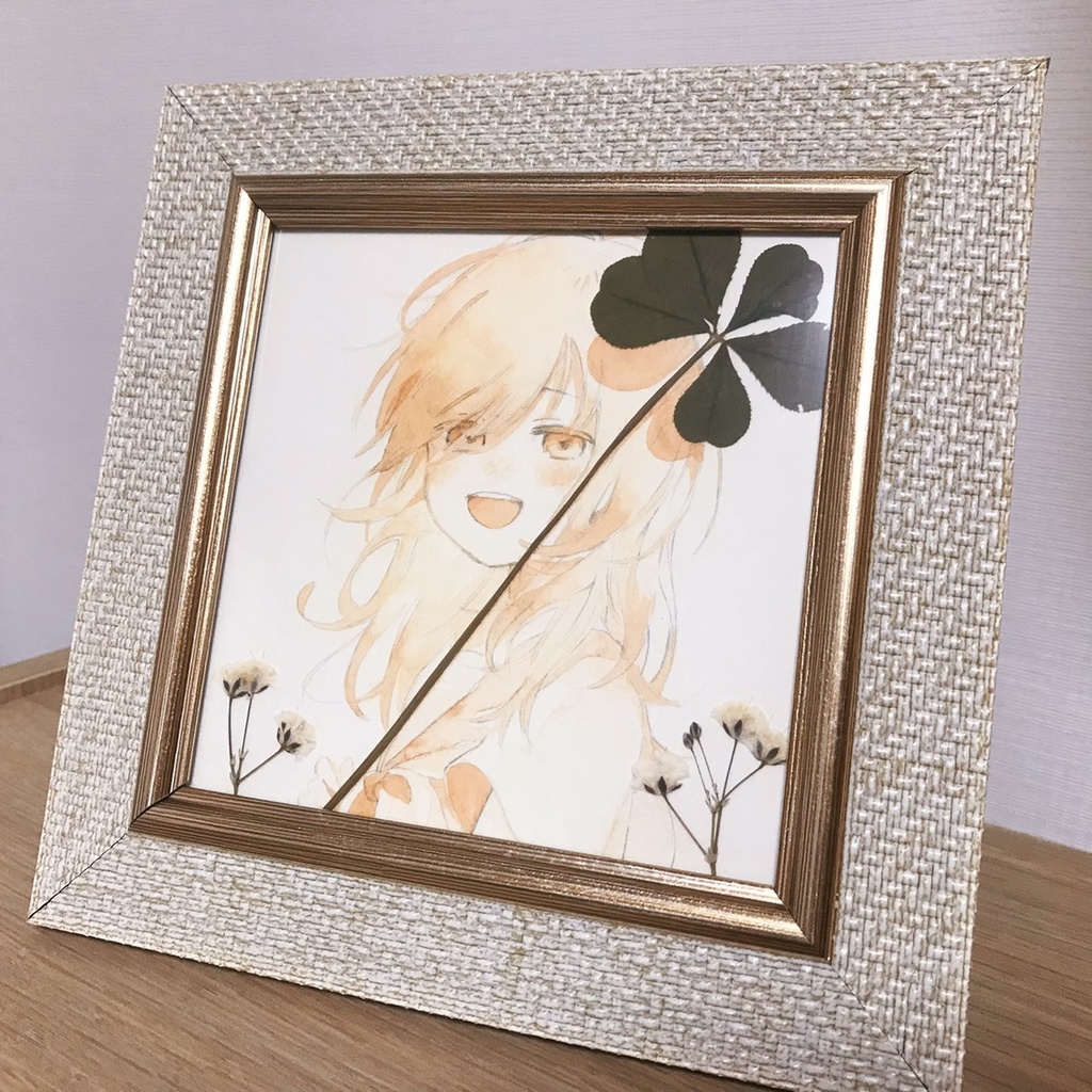 【原画】クローバーとカスミソウ【イラスト】No.03