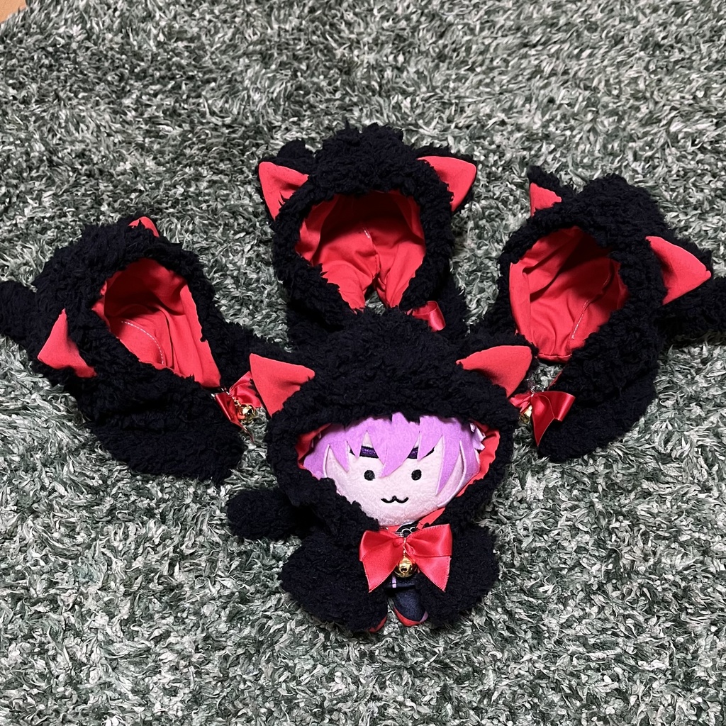 ぬい服 黒猫ポンチョ