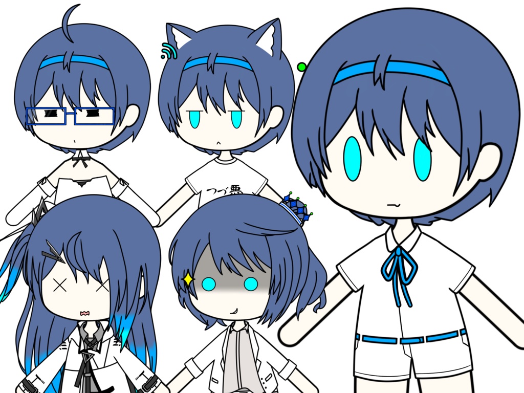 すずきつづみ立ち絵(デフォルメ)