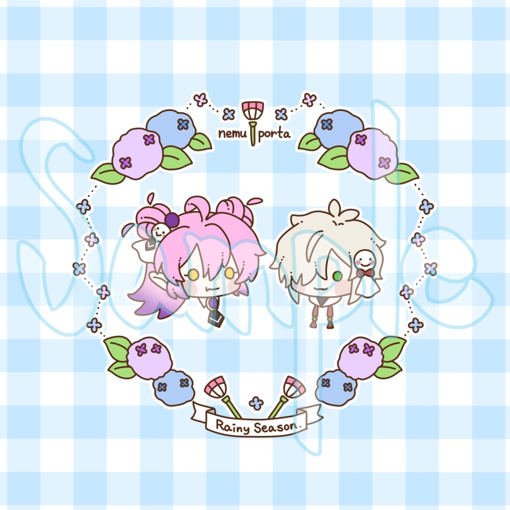 【コンパクトミラー・アンブレラマーカー】ねむポルタ梅雨グッズ2022