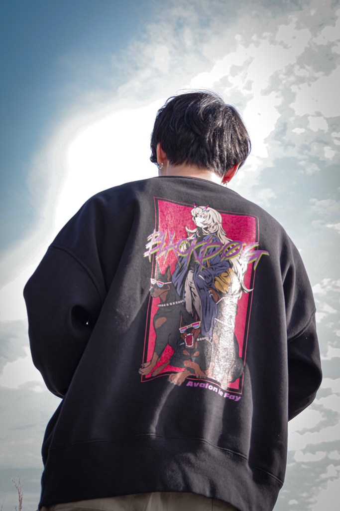 バゲ子&黒犬スウェット