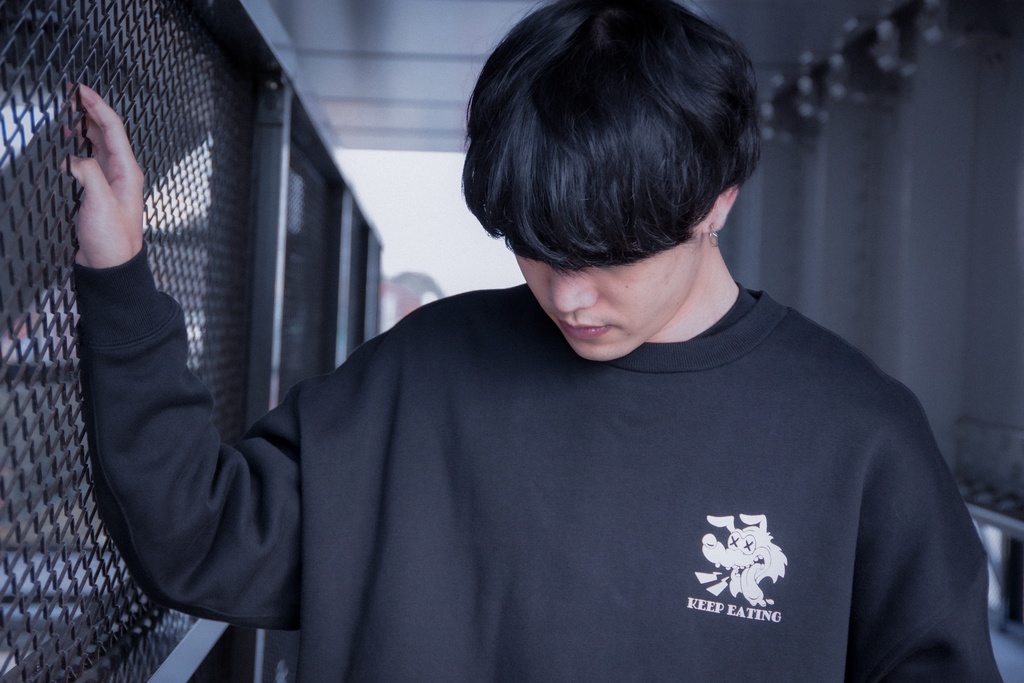 バゲ子&黒犬スウェット