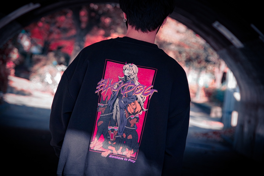 バゲ子&黒犬スウェット