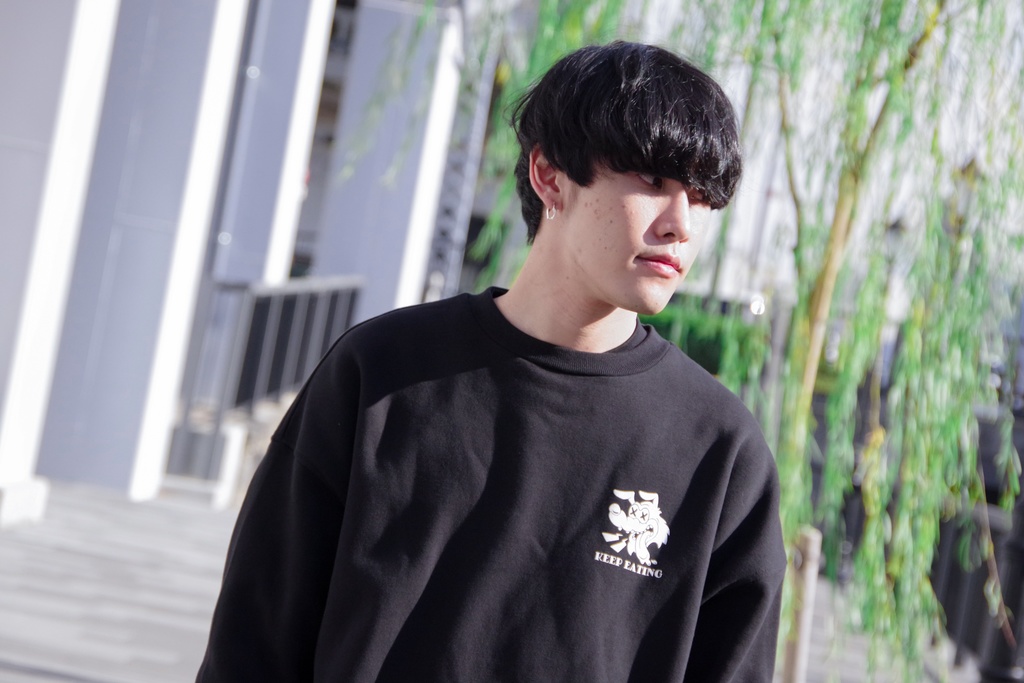 バゲ子&黒犬スウェット