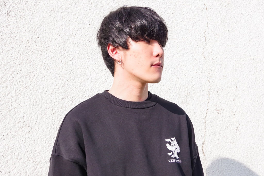 バゲ子&黒犬スウェット