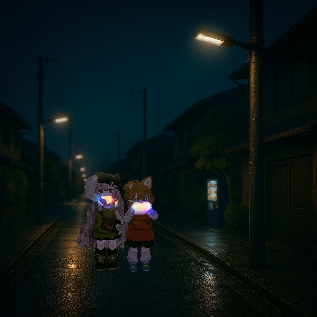 【汎用3Dアイテム】ゲーミングふわふわ首輪💭アニメーションギミック付【ModularAvatar対応】