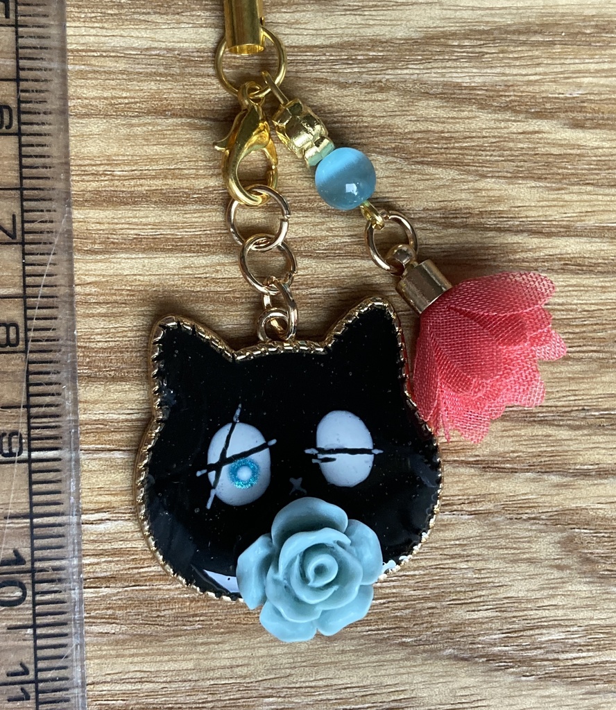 ドルタねこストラップ(花)