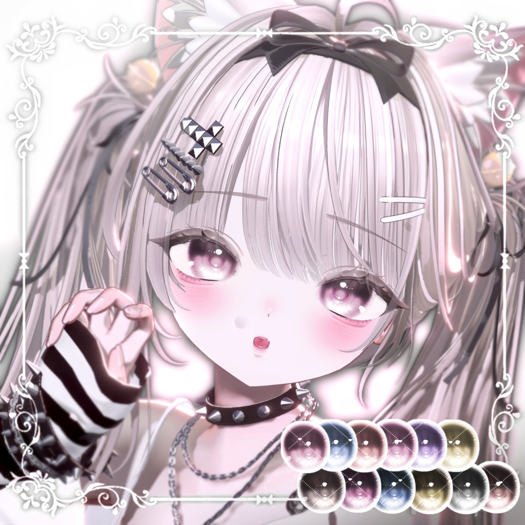 無料テクスチャ配布中!【輝夜 / kaguya】 kaguya make up & eye texture & blend shape & Post Processing+omake🩵🪽