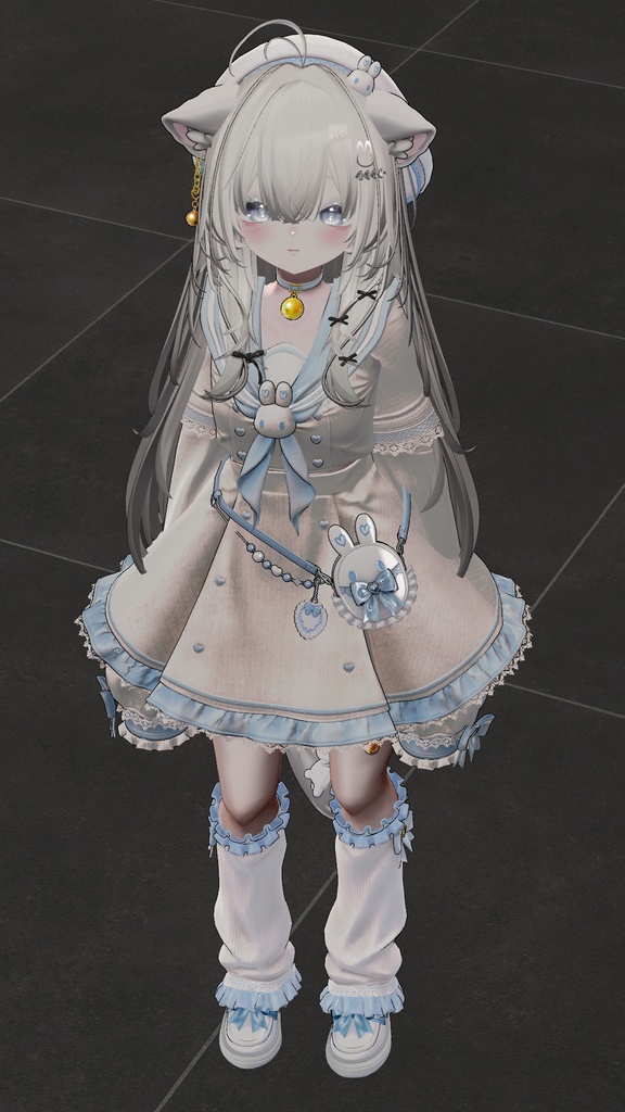 無料テクスチャ配布中!【輝夜 / kaguya】 kaguya make up & eye texture & blend shape & Post Processing+omake🩵🪽