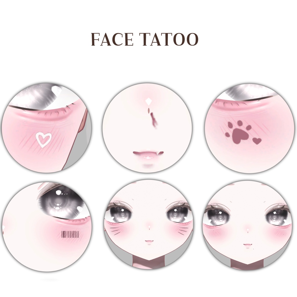 無料テクスチャ配布中!【輝夜 / kaguya】 kaguya make up & eye texture & blend shape & Post Processing+omake + tatoo🩵🪽